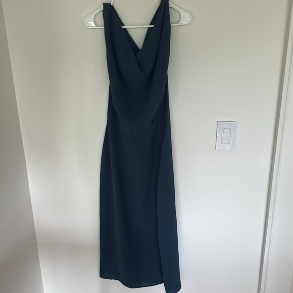 Zara dress green with dramatic necklace elegant size medium - Picture 7 of 9